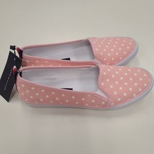 Tommy Hilfiger Pink Polka Dot Flats Size 6.5